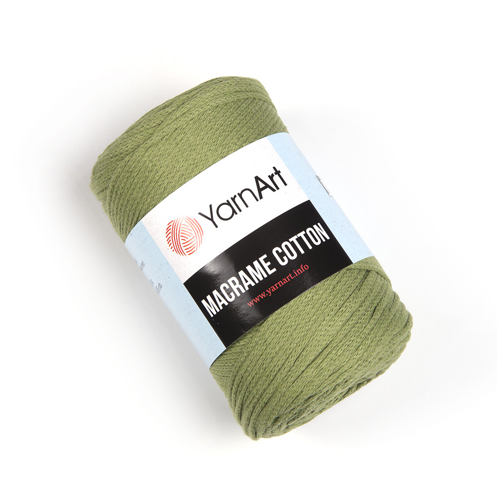 Бавовняний шнур плетений YarnArt Macrame Cotton Оливка №787 (Янарт Макраме котон) 250г 225 м, нитки