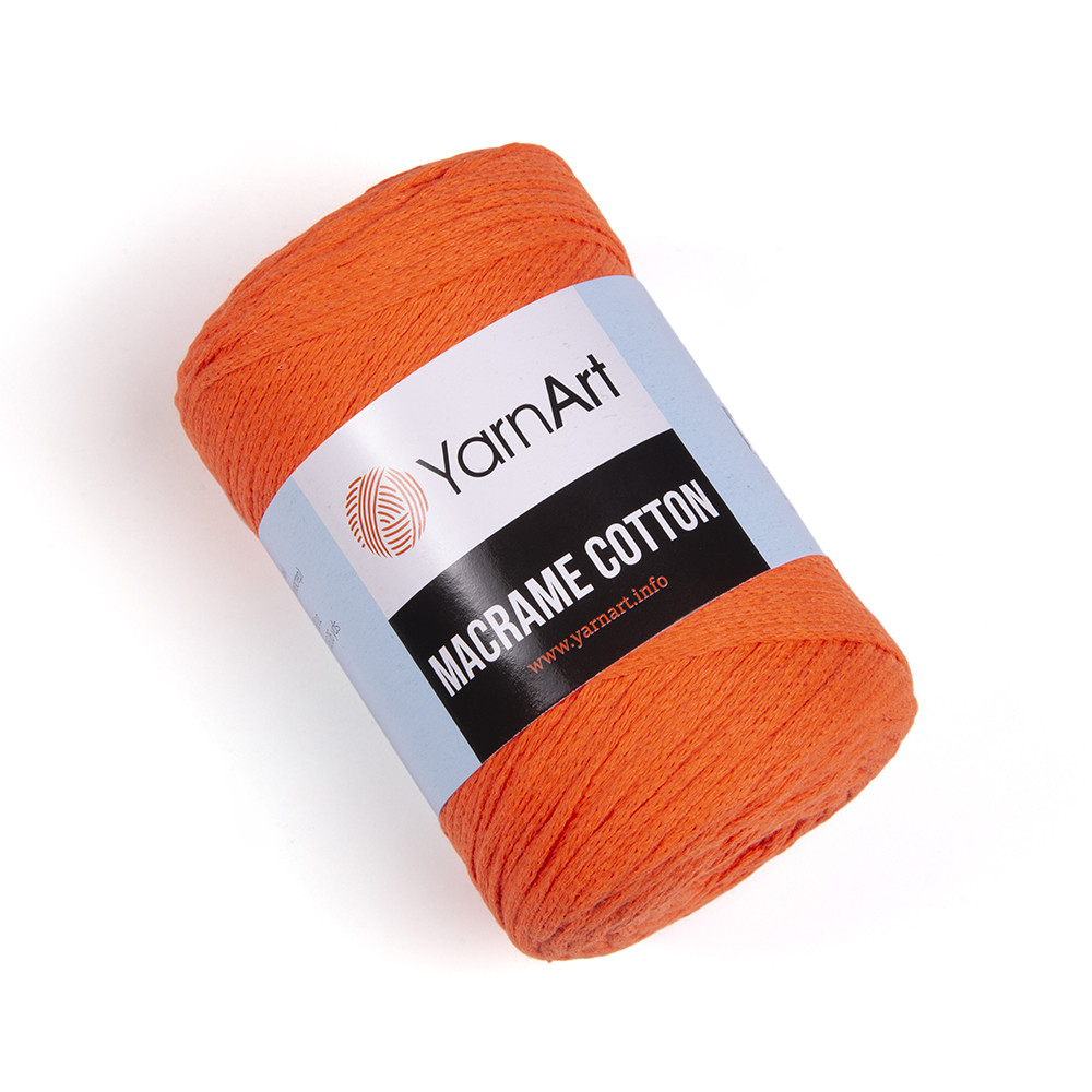 Бавовняний шнур плетений YarnArt Macrame Cotton Оранж №800 (Янарт Макраме котон) 250 г 225 м, нитки, фото 1