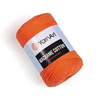 Хлопковый шнур плетеный YarnArt Macrame Cotton, Оранж №800, (Янарт Макраме котон) 250 г, 225 м, нити для