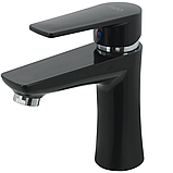 Пластиковий змішувач для умивальника чорний (ЧЕХІЯ), фото 2