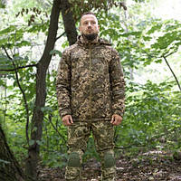 Армейская зимняя куртка софтшел Vik-Tailor камуфляжная куртка пиксель утепленная Hollow fiber 50 prp