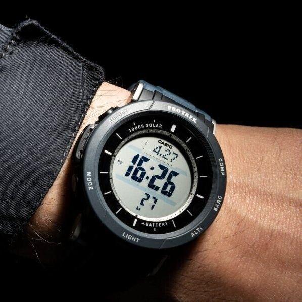 Зовнішній чоловічий спортивний оригінальний годинник Casio Pro-Trek PRG-30-1JF Triple Sensor