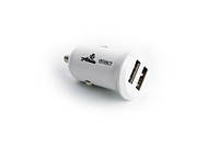 Автомобільний зарядний пристрій 2 USB (12/24V 5 V 2,1 A) білий КОМПАКТ 12 Atelie 951801art