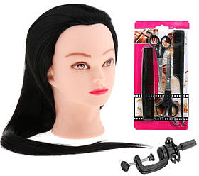 Голова манекен для зачісок та стрижки з набором для стрижки