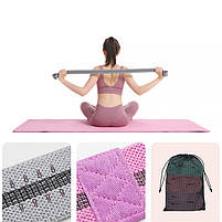 Набір гумок для фітнесу AOLIKES RB-3609 3 шт Green+Pink+Violet 6 шт., фото 3