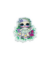 Серединка для бантиків (пластиковий декор) 4 см, лялечка Лол, арт 02473, шт, Різнокольоровий