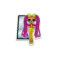 Серединка для бантів (пластиковий декор) 4 см, Лялечка ЛОЛ, арт 07498, шт, Різнокольоровий