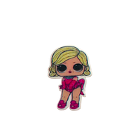 Серединка для бантів (пластиковий декор), 4 см Лялечка Лол, арт 02468, шт, Різнокольоровий