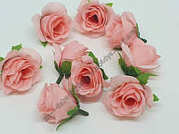 Бутон Розы (ткань) 3,5 см, цвет розовый, шт.