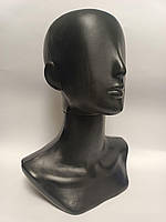 Женский манекен головы с подставкой (безликий) черный