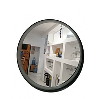 Дзеркало, кругле у металевій рамі, сенсорне, Zagreb Black, 70 см