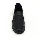 Жіночі шкіряні туфлі сліпони на низькому ходу чорного кольору Springer SR23075-2 чорний а-с розмір 36, фото 3