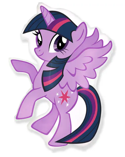 Фольгована кулька міні фігура "My Little Pony Твайлайт Спаркл" фіолетова Flexmetal  33×28см. (1 шт)