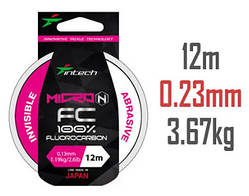 Флюорокарбон Intech Micron FC 12 м, 0.23 мм 3.67 кг