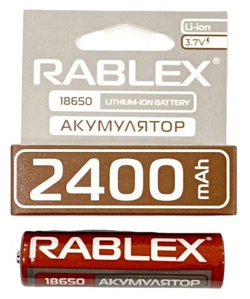 Аккумулятор Rablex 18650 Li-ion 2400mAh Li-ION 3.7v - фото 1 - id-p835097337