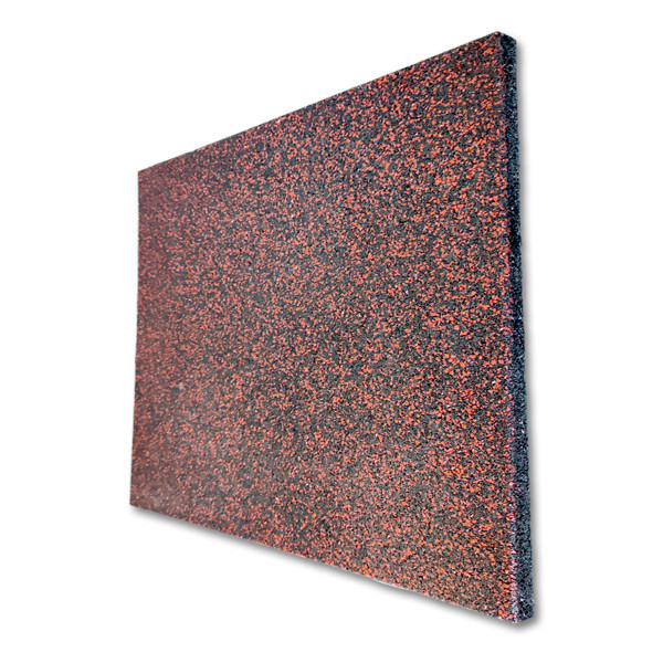 Гумова плитка Мікс 500х500х10 мм PuzzleGym (чорно-червона), фото 1