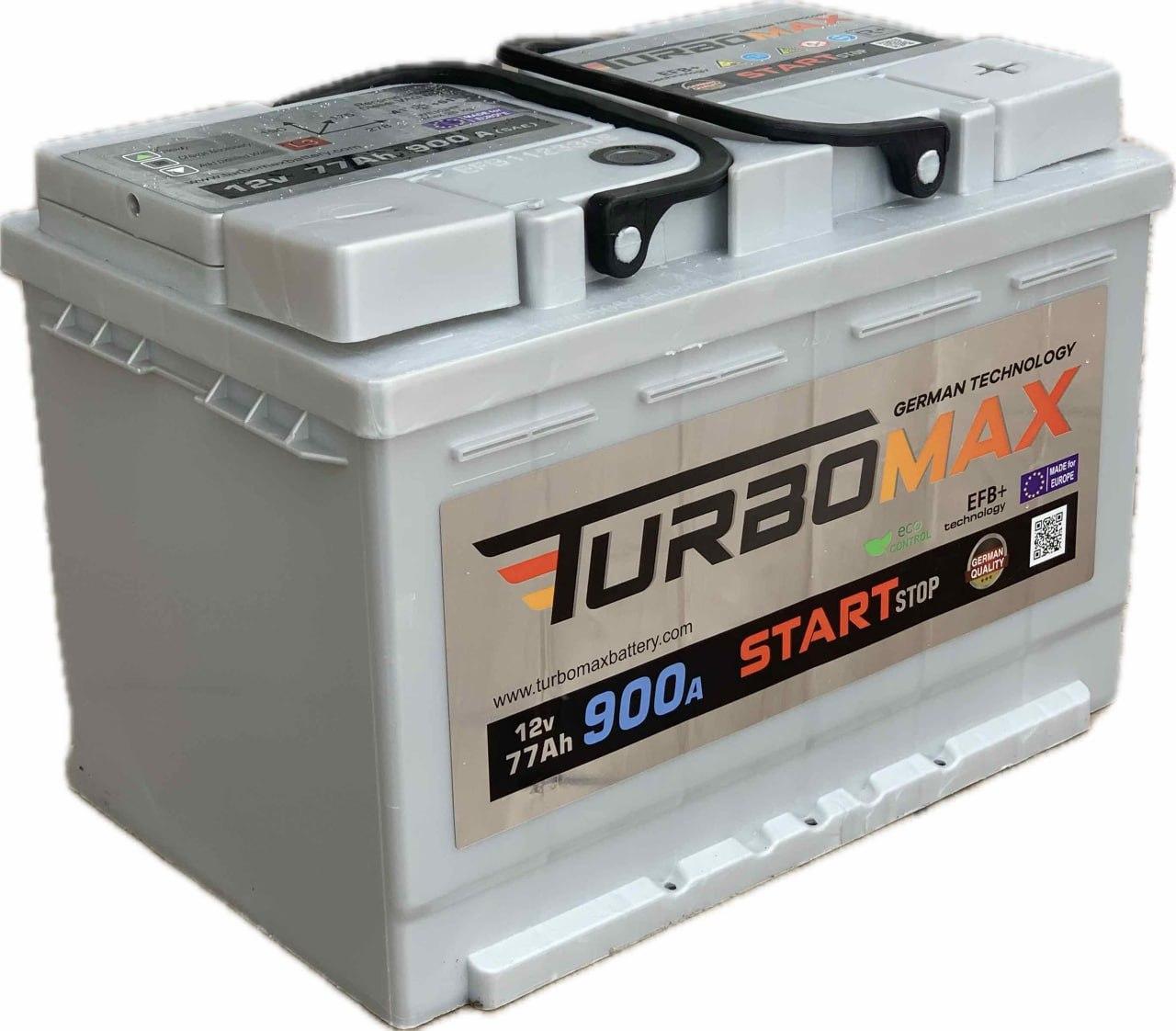 Акумулятор автомобільний TURBOMAX EFB 77 Ah (R+) (900A) L3