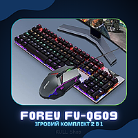 Профессиональный игровой комплект FOREV FV-Q609 2 в 1: металлическая клавиатура + мышка с RGB подсветкой O_o