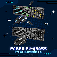 Профессиональный игровой комплект Forev FV-Q305S 2 в 1: механическая клавиатура + мышка с RGB подсветкой O_o