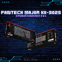 Топовый набор для геймера Fantech Major KX-302s 2-в-1: прорезиненная мышь и металлическая клавиатура LED O_o