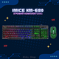 Профессиональный игровой комплект iMICE KM-680 2 в 1: механическая клавиатура + оптическая мышка с RGB под O_o