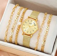 Женские часы Soki с металлическим ремешком + 5 браслетов в подарок.