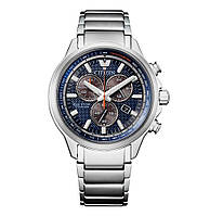 Чоловічий оригінальний водонепроникний годинник Citizen Сітізен AT2470-85L Eco-Drive Chronograph