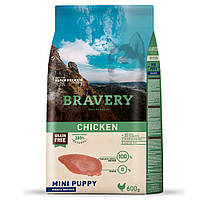 Сухой корм для щенков мелких пород с курицей Bravery Chicken Mini Puppy 600 г