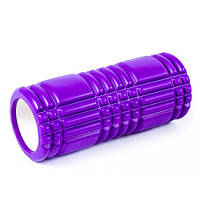 Ролик массажный для йоги пилатеса и фитнеса 45х14 см фиолетовый