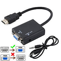 HDMI ->VGA + звук, эмулятор, адаптер к TV, Т2, Xbox и ps3, переходник