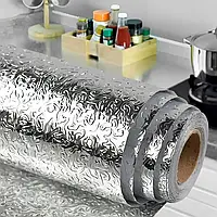 Самоклеящаяся алюминиевая фольга защитная для кухонных поверхностей водонипроницаемая, маслостойкая 2м*60см