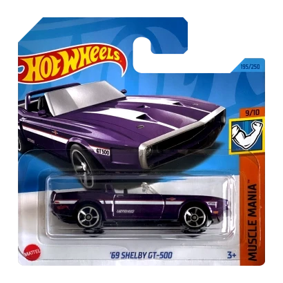 Машинка Хот Вілс 1:64 '69 SHELBY GT-500 колекція MUSCLE MANIA Hot Wheels Mattel HKJ50, фото 1