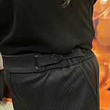 Брюки жіночі класичні великий розмір резинка 56 чорні, фото 2