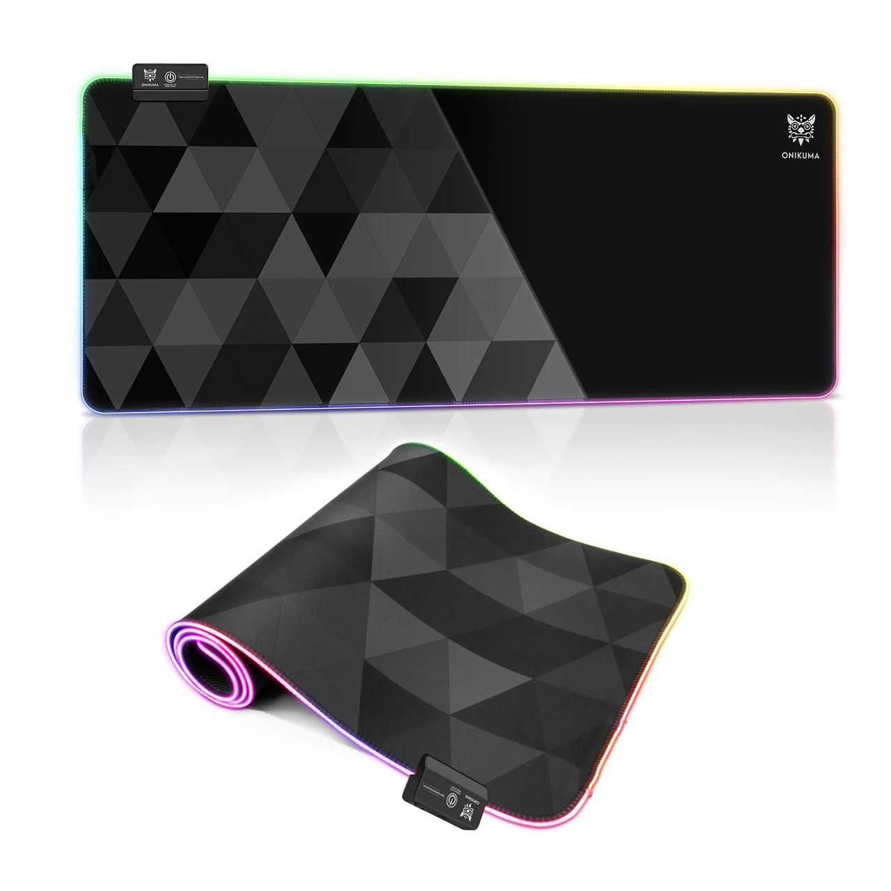 Ігрова поверхня ONIKUMA MP006 з RGB-підсвіткою 800*300*4 мм. Килимок для мишки великий з підсвіткою, фото 1