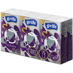 Серветки косметичні Grite Orchidea 4 шари 9 шт х 6 пачок 4770023481167 smart