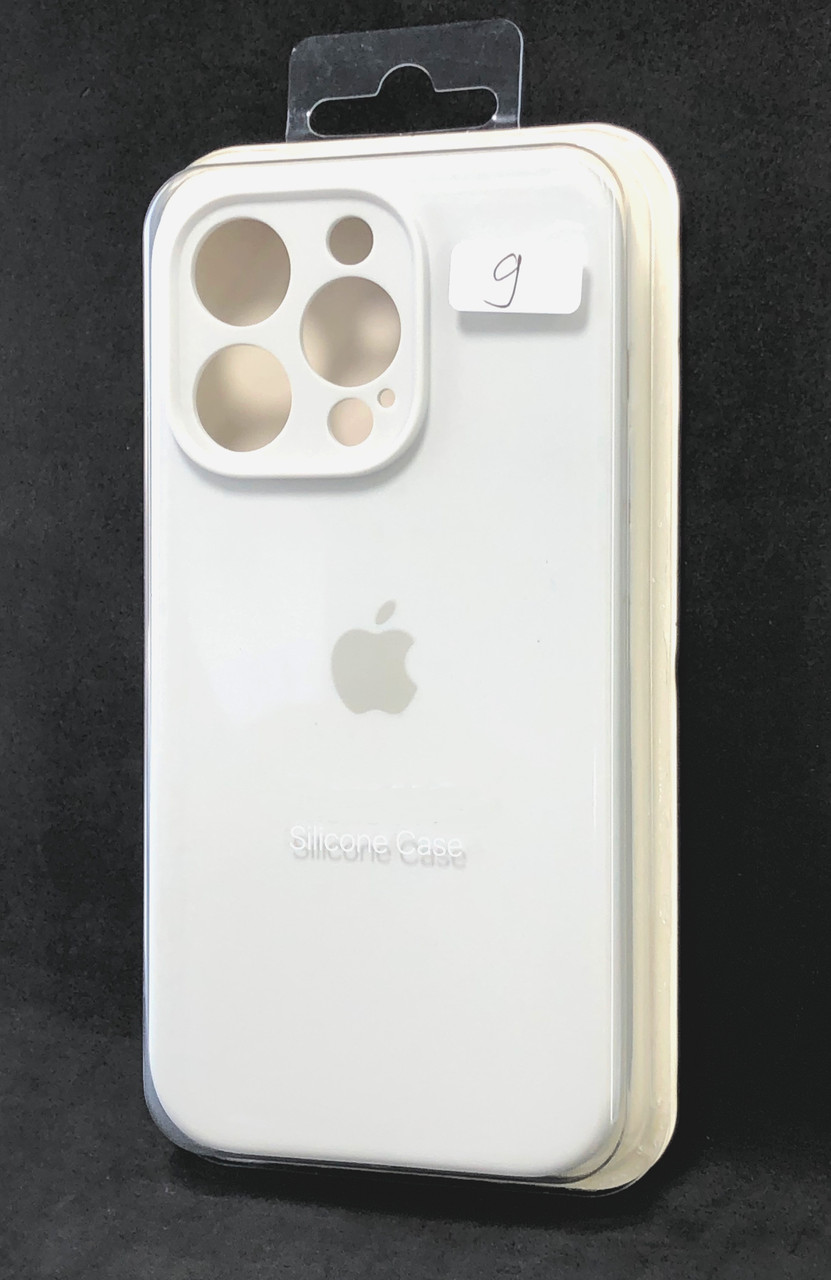 Чохол для телефону iPhone 15Pro Silicon Case original FULL Camera No9 White (4you)