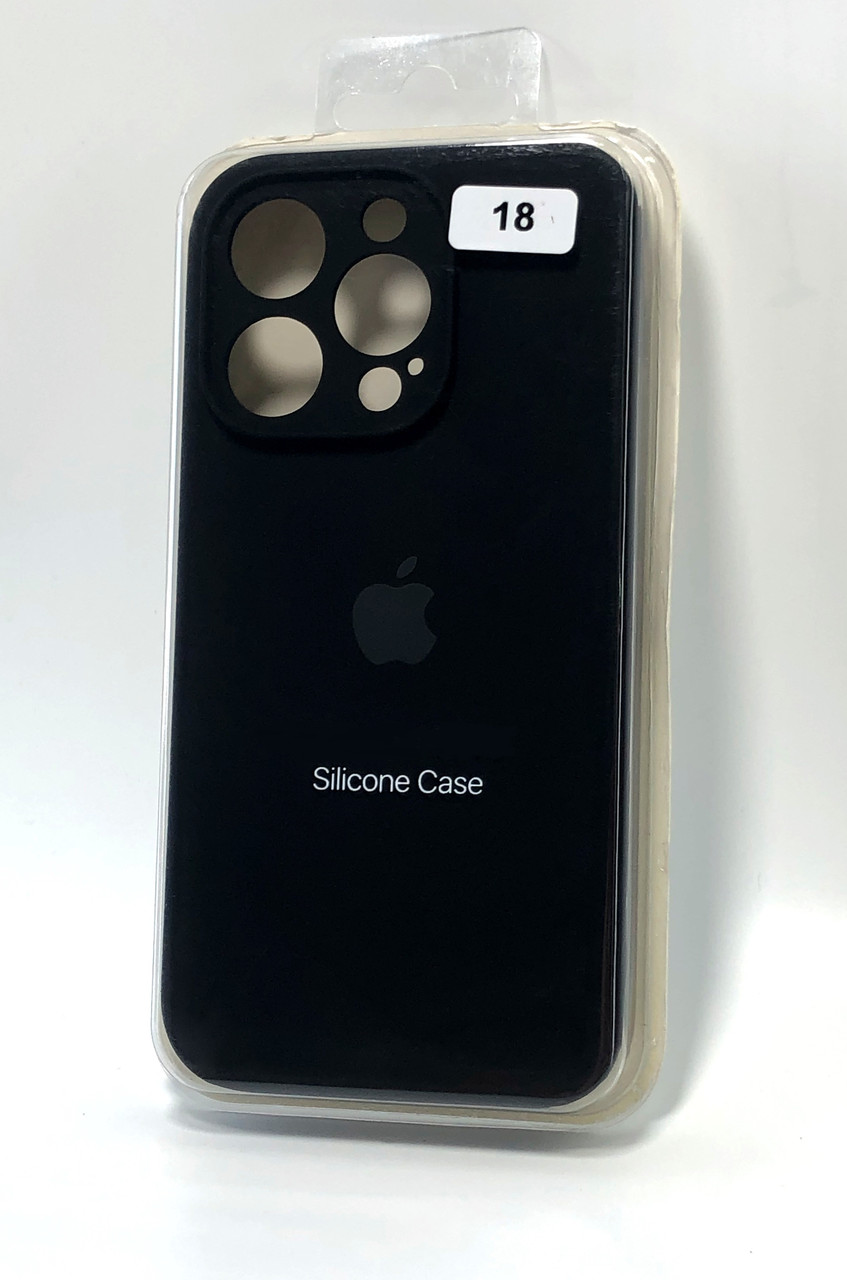 Чохол силіконовий для телефону iPhone 15Pro Silicone Case Orig FULL Camera №18 black 4you