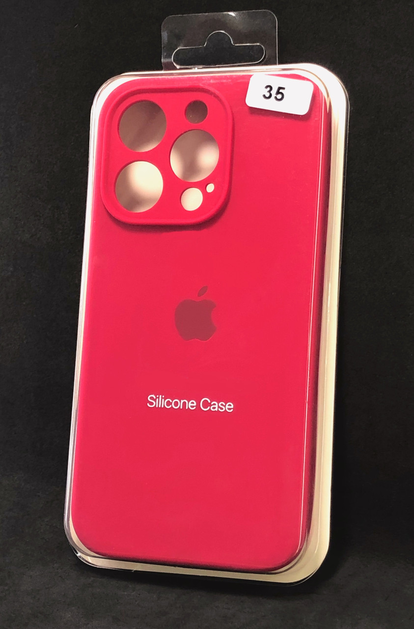 Чохол для телефону iPhone 14ProMax Silicone Case original FULL Camera №35 rose red (4you)