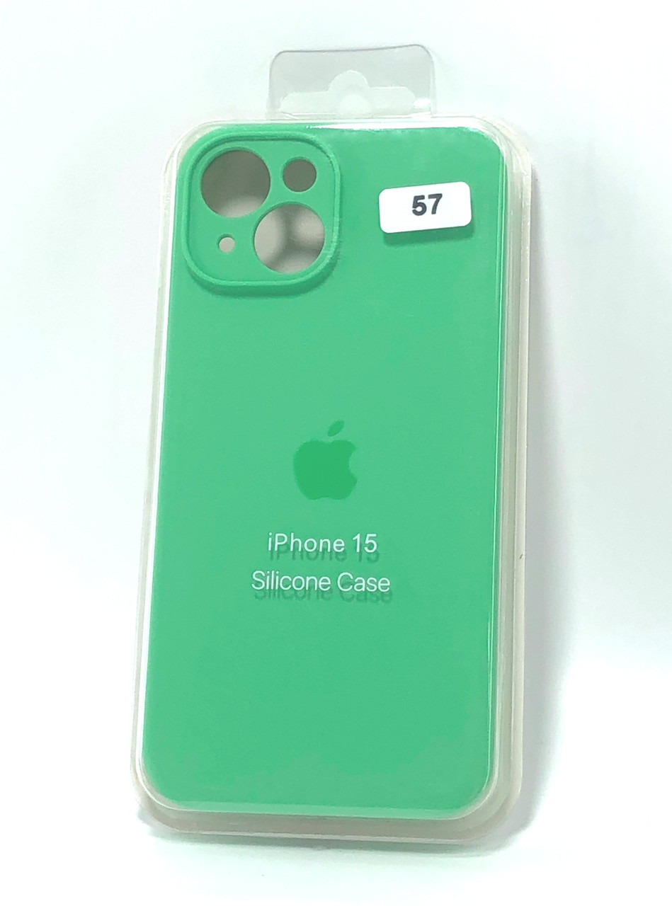 Чохол для телефону iPhone 15 Silicone Case original FULL Camera №57 grass (4you)