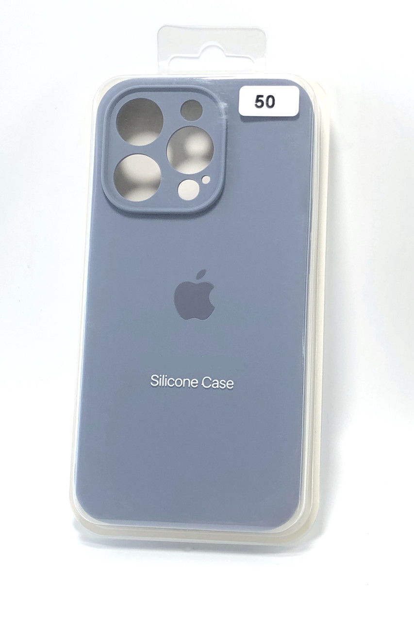 Чохол силіконовий для телефону iPhone 15ProMax Silicone Case Orig FULL Camera №50 charcoal grey 4you