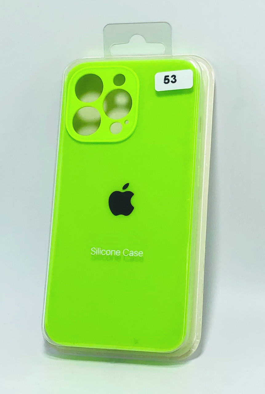 Чохол для телефону iPhone 12Pro Silicone Case original FULL Camera №53 neon green (4you)