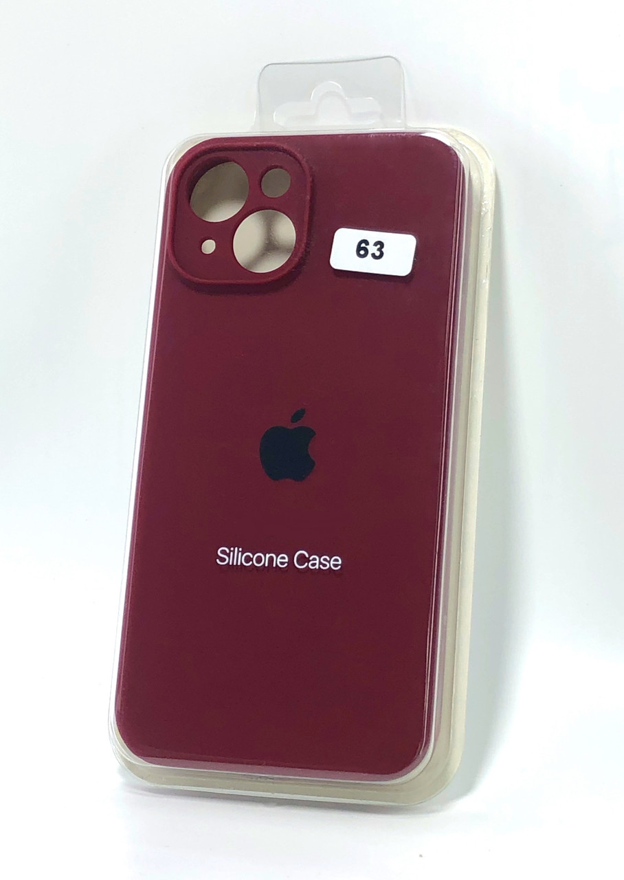 Чохол для телефону iPhone 13 Silicone Case original FULL №63 burgundy (4you)
