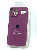 Чехол для телефона iPhone 15 Silicone Case original FULL Camera №30 purple (4you)