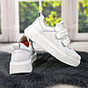 Кросівки жіночі білі шкіряні на липучках KDSL 4362_2, фото 7