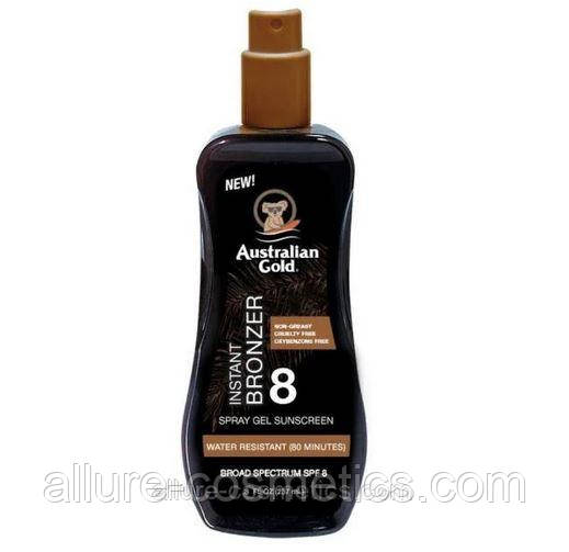 Сонцезахисний спрей-гель з бронзатором Australian Gold Spray Gel Bronzer SPF 8