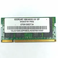 Оперативная память Hynix 1GB SO-DIMM DDR2 667MHz 64MX8 1.8V HY (Оригінал з розбору) (БУ)