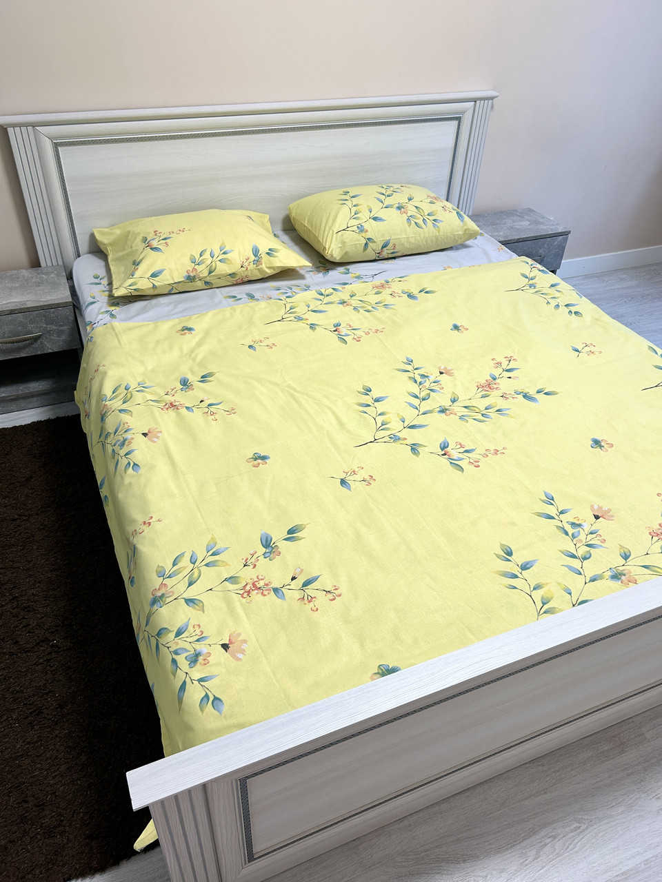 Сімейний комплект (Ранфорс) | Комплект постільної білизни "Квіти польові" | Простирадло 200х220 см, фото 1