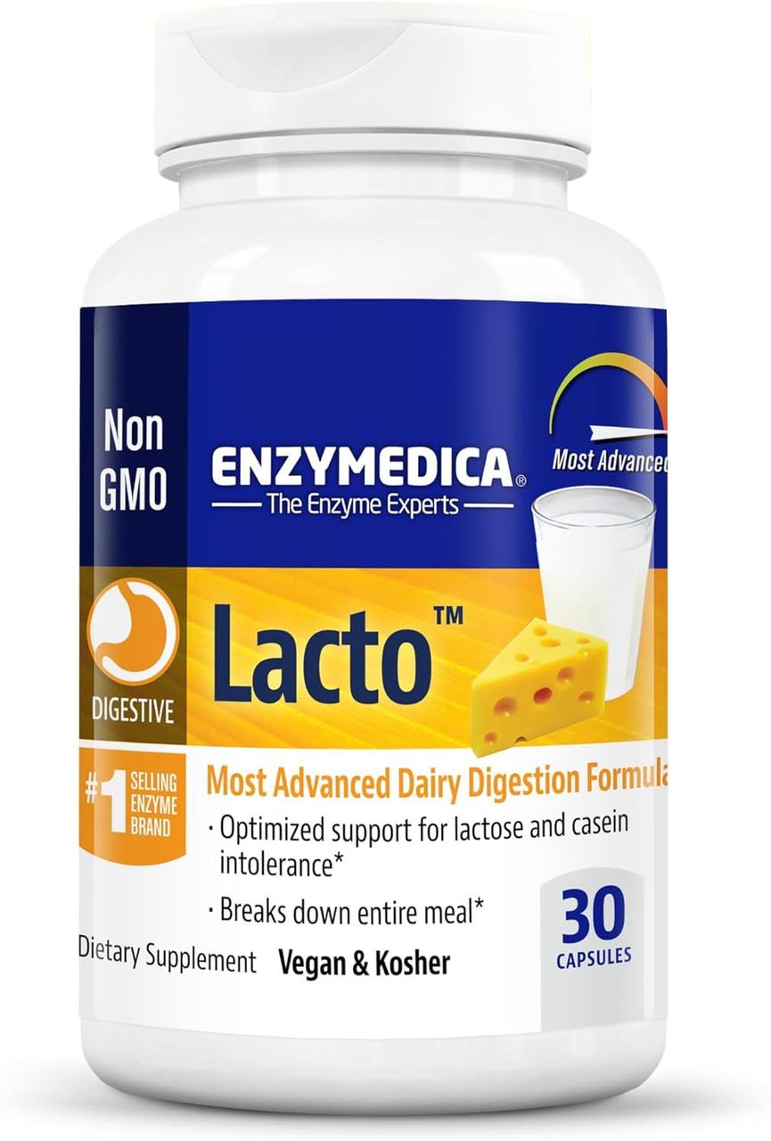 Enzymedica Lacto / Ферменти для травлення молочних продуктів 30 капсул 11/25