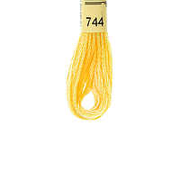 20 шт Нитка для вышивки мулине Airo 744 желтая Код/Артикул 87
