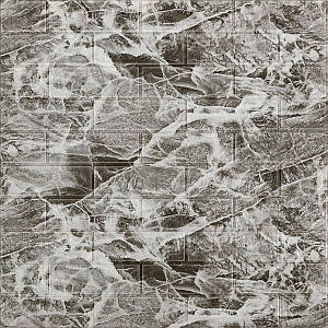 Декоративна 3D панель самоклейка 700х770х3мм Мармур чориний (061-3) SW-00000691